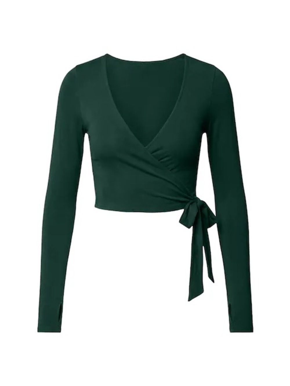 American Apparel Forest Green Wrap Crop Top